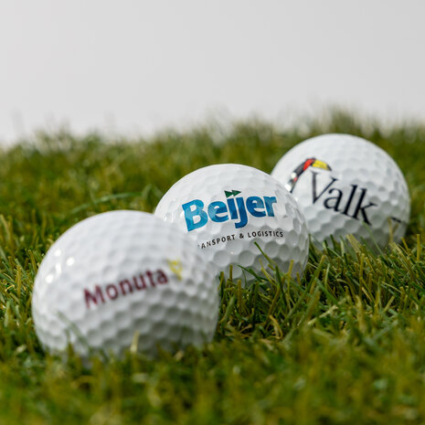 Voorbeeld van bedrukte golfballen