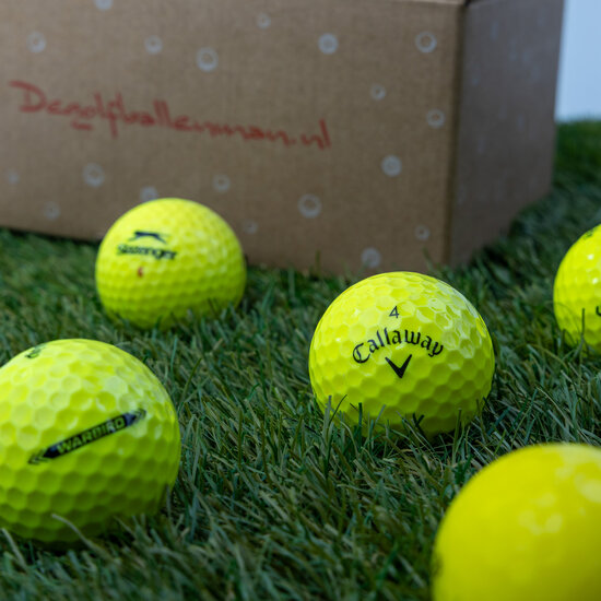 Gele golfballen